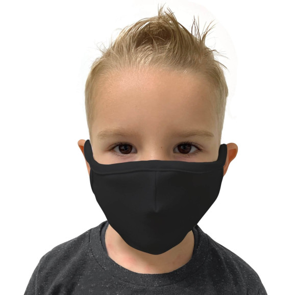 Máscara de Tecido Reutilizável e Lavável Preta Infantil - Protector 1