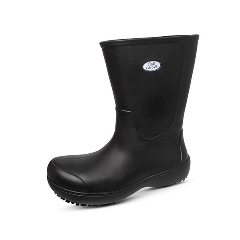 Bota de EVA Cano Longo T rmica Antiderrapante Preta BB87