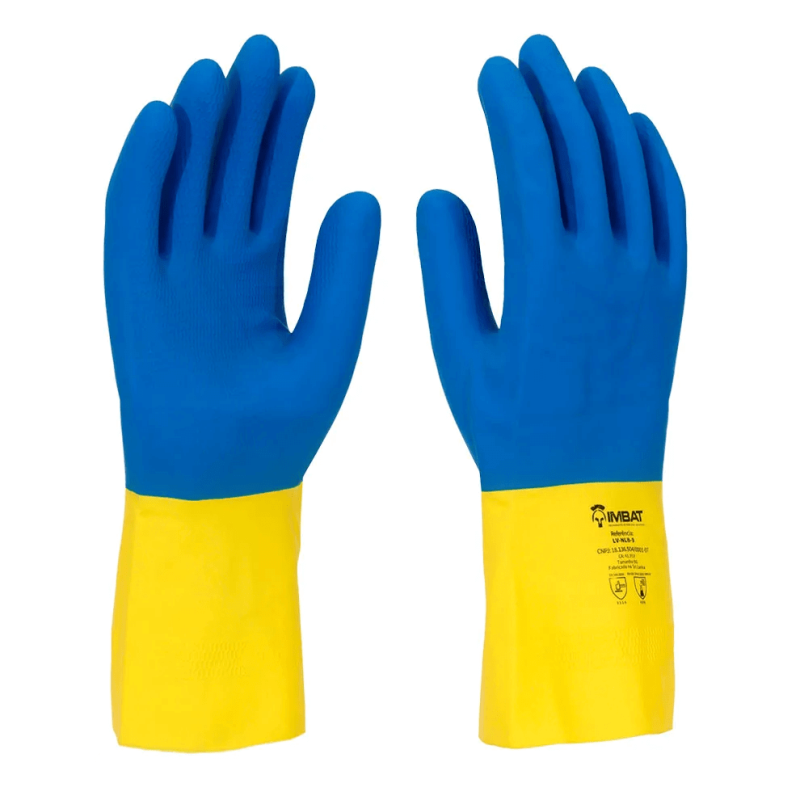 Luva de Látex e Neoprene Bicolor - Imbat (12 Pares)