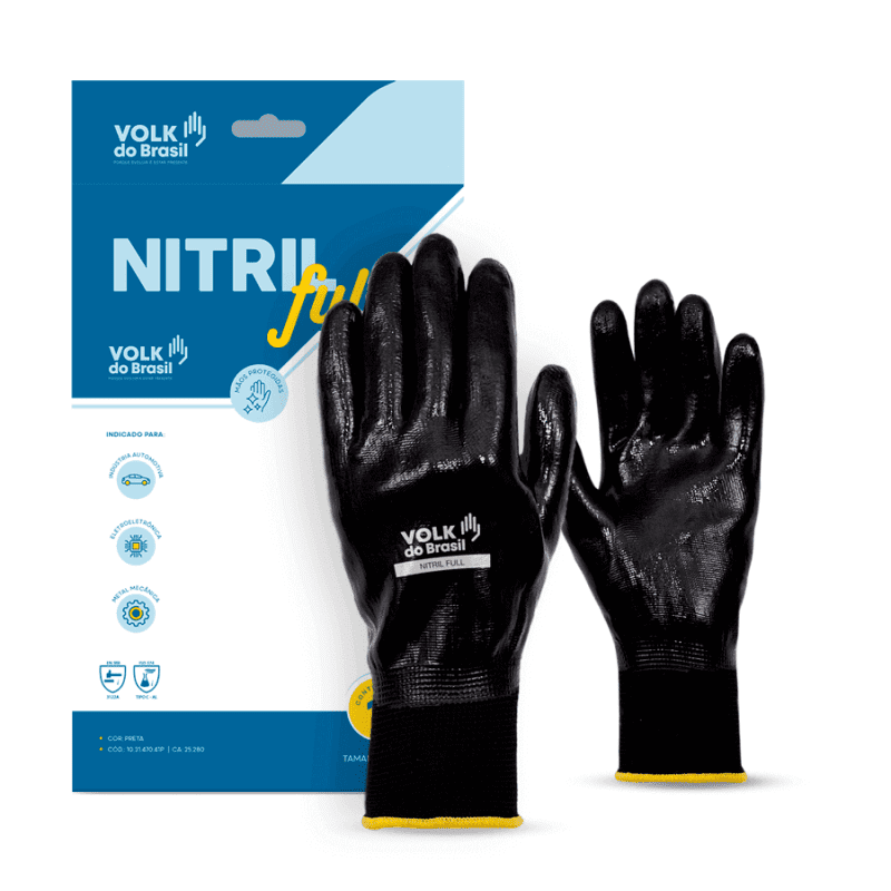 Luva de Poliamida Nitril Full Volk | CA25280 | Astro