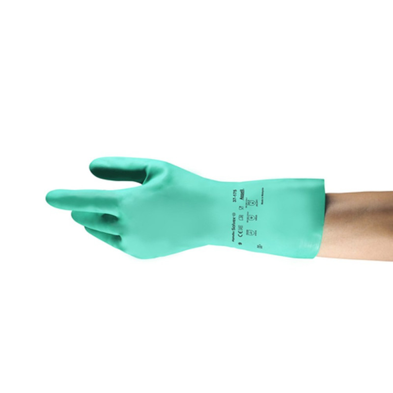Luva Nitrílica Verde c/ Forro AlphaTec Solvex 37-175 Ansell