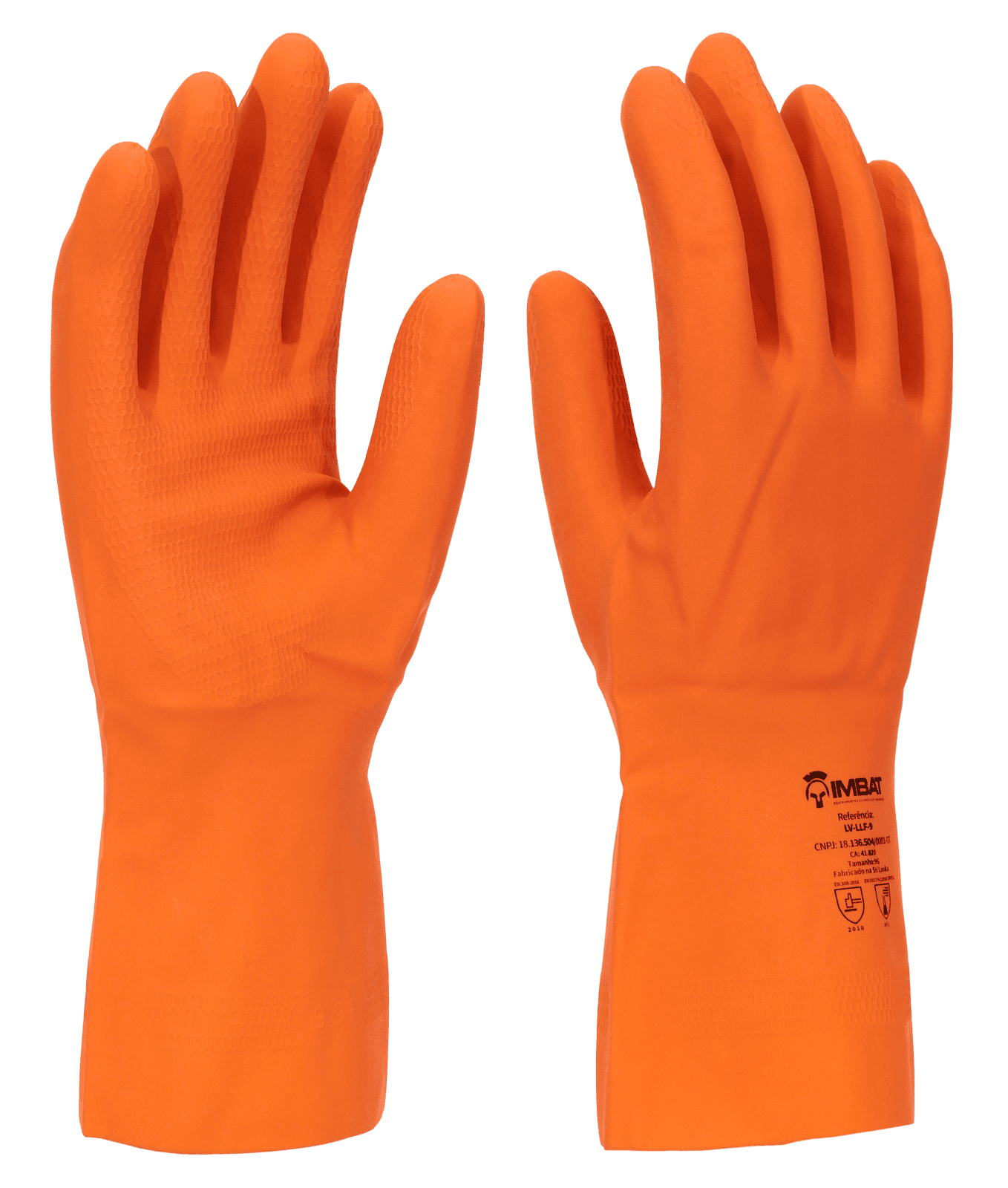 Luva Látex Reforçada Laranja Imbatex Ultra - CA 41820