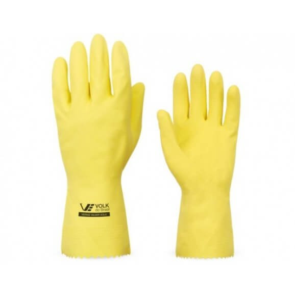 Luva de Látex Natural Verniz Silver Amarela Volk | CA16312