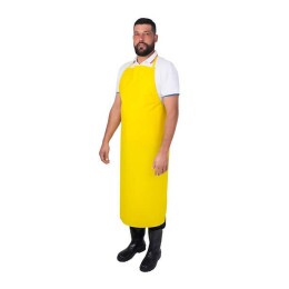 Avental Químico Impermeável em Nylon 1,20 X 0,70 cm com Ajuste de Altura Amarelo 80Q - Vértice | CA - 46468