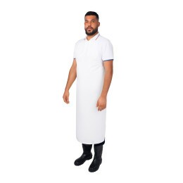 Avental Químico Impermeável em Nylon 1,20 X 0,70 cm com Ajuste de Altura Branco 80Q - Vértice | CA - 46468