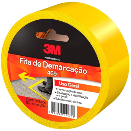 Fita Adesiva para Demarcação Amarela 469 50 mm x 30 m HB004531842 - 3M
