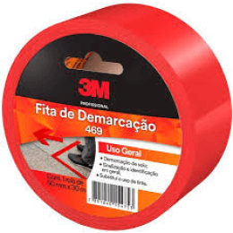 Fita Adesiva para Demarcação Vermelha 469 50 mm x 30 m HB004531834 - 3M