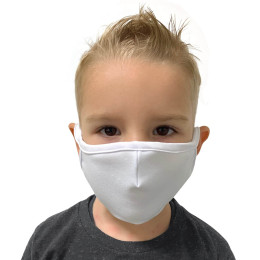 Máscara de Tecido Reutilizável e Lavável Branca Infantil - Protector (3 Unidades)