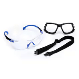 Kit Óculos Solus 1000 Antiembaçante e Antirrisco Incolor com Elástico e Espuma - 3M | CA - 39190