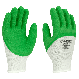 Luva de Algodão com Banho de Látex Corrugado Verde LVSBLV - Imbat (12 Pares) | CA - 41737