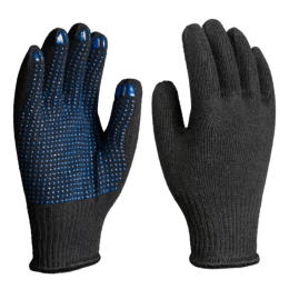 Luva de Algodão Tricotada Pigmentada Preta LVAPLP1 - Imbat (12 Pares) | CA - 41763