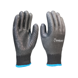 Luva de Poliéster Emborrachada Vulcanizada Vulcano Black LVABLVD - Imbat (12 Pares) | CA - 48296