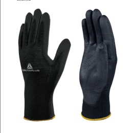 Luva de Poliéster com Banho de PU Tátil VE702PN - Delta Plus (12 Pares) | CA - 36365