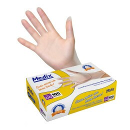 Luva de Vinil ANVISA sem Talco - Medix (100 Unidades) | CA - 44562 / 44531