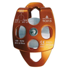 Polia Dupla em Alumínio com Bridas Oscilantes TC015 - Delta Plus