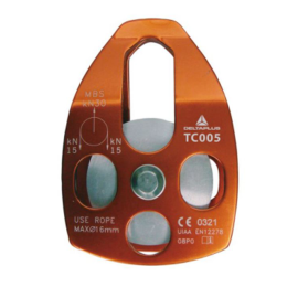Polia Simples em Alumínio com Bridas Oscilantes TC005 - Delta Plus