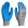 Luva de Algodão com Banho de Látex Corrugado Azul LVABLAZ - Imbat (12 Pares) | CA - 41748