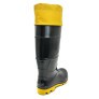Bota de PVC Cano Longo com Polaina 35cm Preta com Forro e Solado Amarelo 215SACP - Cartom  CA - 51055 3