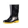 Bota de PVC Cano Médio 28cm Preta com Solado Amarelo Innpro CA 36025.