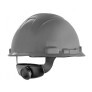 Visão Posterior do Capacete Classe A e B Cinza com Catraca 3m
