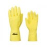 Luva de Látex Natural Verniz Silver Slim Amarela Volk 1