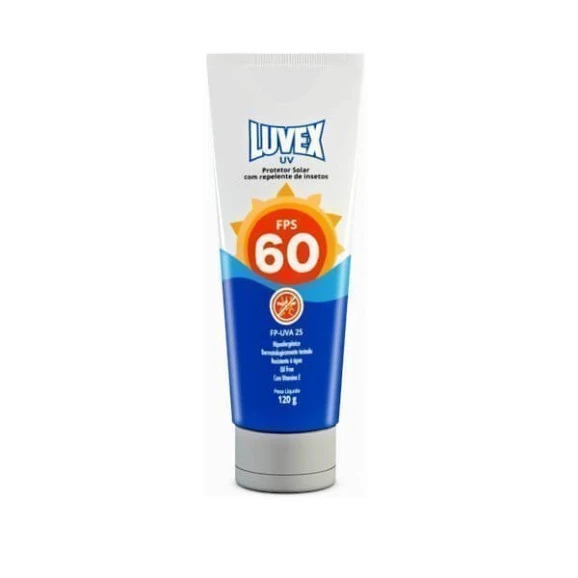 Bloqueador Solar Luvex FPS 60 com Repelente 120 gramas