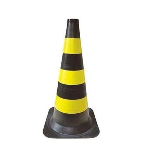 Cone Preto e Amarelo 50 cm Delta Plus 1