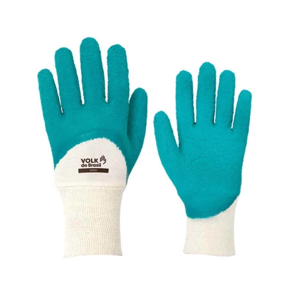 Luva de Latex Corrugado Green Volk 1