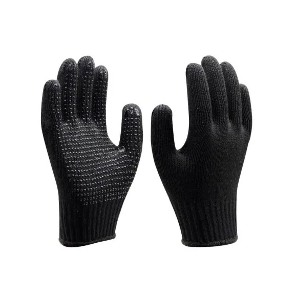 Luva de Algodão Tricotada Pigmentada Preta - Super Safety 1
