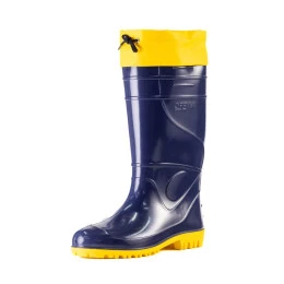 Bota de PVC Cano Extra Longo com Polaina 40cm Azul com Solado Amarelo - Innpro | CA - 49855