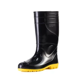 Bota de PVC Cano Longo 32cm Preta com Solado Amarelo - Innpro | CA - 36026