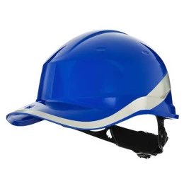 Capacete Classe A e B Azul com Carneira de Catraca e Faixa Refletiva Baseball Diamond V - Delta Plus | CA - 39041