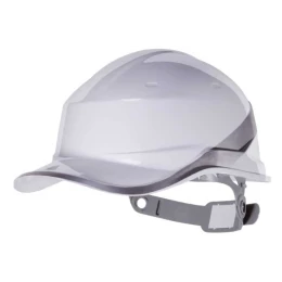 Capacete Classe A e B Cinza com Carneira de Catraca e Faixa Refletiva Baseball Diamond V - Delta Plus | CA - 39041