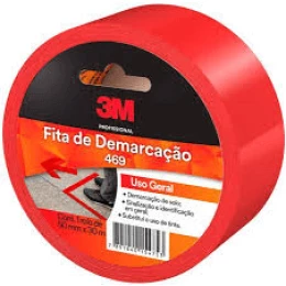 Fita Adesiva para Demarcação Vermelha 469 50 mm x 30 m HB004531834 - 3M