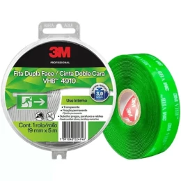 Fita Dupla Face VHB 4910 Transparente 19 mm x 5 m Estojo HB004459218 - 3M