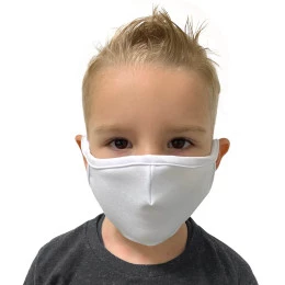 Máscara de Tecido Reutilizável e Lavável Branca Infantil - Protector (3 Unidades)