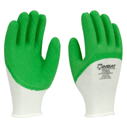 Luva de Algodão com Banho de Látex Corrugado Verde LVSBLV - Imbat (12 Pares) | CA - 41737