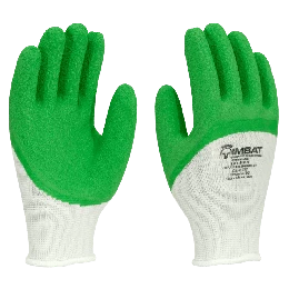 Luva de Algodão com Banho de Látex Corrugado Verde LVSBLV - Imbat (12 Pares) | CA - 41737