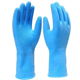 Luva de Látex Verniz Silver Azul LVLAZVS - Imbat (12 Pares) | CA - 48420