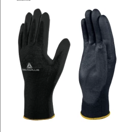 Luva de Poliéster com Banho de PU Tátil VE702PN - Delta Plus (12 Pares) | CA - 36365