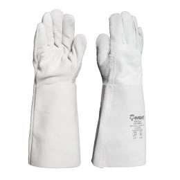Luva de Raspa Petroleira com Punho de 20 cm - Imbat (12 Pares) | CA - 49648