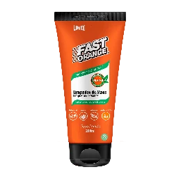 Sabonete Desengraxante Esfoliante Limpa Mãos Biodegradável Fast Orange Bisnaga 200ml - Luvex