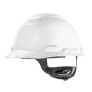 Visão Frontal do Capacete Classe A e B Branco com Catraca 3M