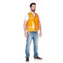 Visão Anterior do Colete Jaleco Retro Refletivo Noite Laranja Nikokit