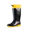 Bota de PVC Cano Extra Longo com Polaina 40cm Preta com Solado Amarelo - Innpro | CA - 36026 01